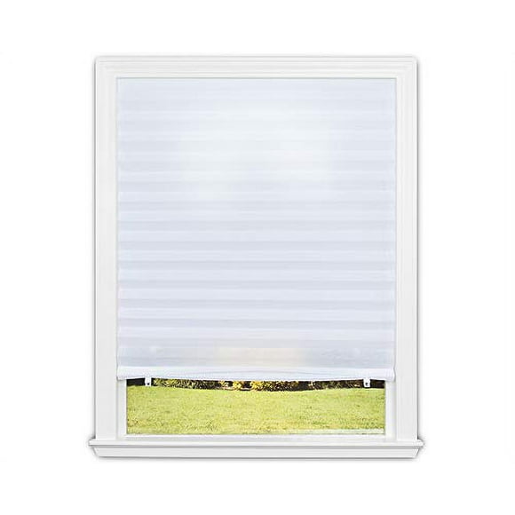 Redi Shade No Tools Original Light Filtering Pleated Fabric Shade White, 36 in x 72 in, 2 Pack