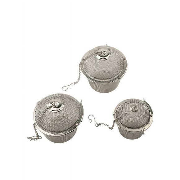 Panier de Nettoyage 3 Pcs, agent Nettoyant, Filtre à Boule de Thé en Maille, Seau 8 cm, 6,5 cm, 5 cm