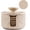 Travertine Beige, variant on Elborse Marble Coasters Set of 6 Handmade 3.5 inch Oceanic Coasters for Drink, Heat Resistant Cup Coaster Set with Holder and Lid, Ideal for Tabletop Coffee Table Décor