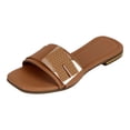thumbnail image 1 of Sandalias de piso Exterior Piel vegana Color Café Para Mujer De RBBASICS, 1 of 4