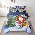 thumbnail image 2 of Castle Fairy Teens Christmas Tree 7 Pieces Bedding Comforter Set,Santa Claus Full Bedding Set Lightweight,Rustic Cabin Fitted Sheet Flat Sheet,Microfiber Bedroom Decor, 2 of 8