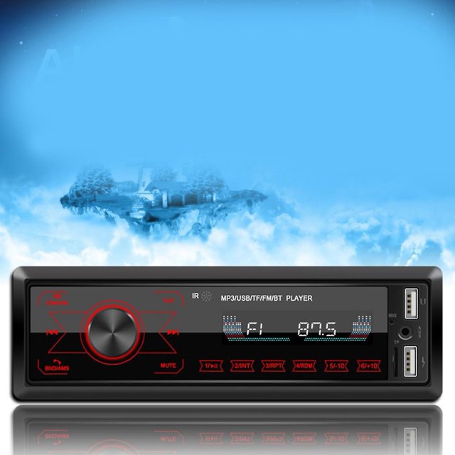 12V 1DIN Coche Bluetooth Radio Estéreo Reproductor MP3 Reproductor Multimedia Radio Telecontrol Reproductor MP3