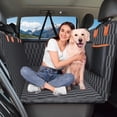 thumbnail image 1 of Chumajor Extensor de asiento trasero para perros, soporta 400 libras, funda impermeable para asiento de coche para perros, parte inferior dura, desmontable, 600D resistente a los arañazos, antidesliza, 1 of 5