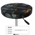thumbnail image 4 of Honeii Full Moon Black Dragon Bar Stool Covers – Perfect Fit for 12" to 14" Round Stools, Crease-Resistant, Stretchy, Washable & Dustproof Seat Slipcovers-14 inch, 4 of 7