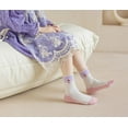 thumbnail image 5 of Kids Cotton Crew Socks - 5 Pairs of Cute and Cozy Ankle Socks for Girls – Warm and Breathable - Fits 1-12 Years Old, 5 of 5