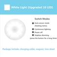 thumbnail image 5 of 6X Sensor de Movimiento PIR Luz de Noche LED LáMpara de Noche Regulable Recargable por USB para Armario Luz de Armario InaláMbrica, Luz, 5 of 5