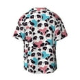 thumbnail image 2 of Wukai Heart Panda Men's Casual Short-Sleeve Button Down Shirt - Lightweight Summer Dress Shirt for Daily Wear-Large, 2 of 7