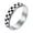 Silver, variant on Women Men's 6mm Rotatable Black White Checkered Ring Stainless Steel Personalized Ring Band Jewelry Silver Size 9