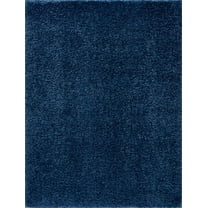 BoutiqueRugs Faina Dark Blue Washable Shag Area Rug - Machine Washable - Navy - 4' x 5'7"
