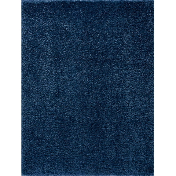 BoutiqueRugs Faina Dark Blue Washable Shag Area Rug - Machine Washable - Navy - 7'10" x 10'
