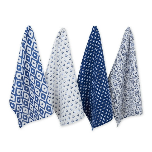 Assorted Blue Market Dishtowel (Set of 4)