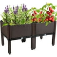 thumbnail image 2 of Jardinera Elevada Con Patas, Jardineras Elevadas de Plástico Para Plantas de Exterior, Kits de Caja Para Jardín, Patio, Terraza, Balcón Con Orificios de Drenaje Para Plantar Flores, Verduras, 2 of 8