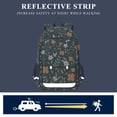 thumbnail image 5 of FORMRS Unisex School Backpack 17" Student Travel Bag with Laptop Compartment, Orange Flowers, 5 of 7