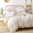 thumbnail image 5 of Soft Fluffy Comforter Set 3PCS Ruffled Blush All Season Vintage Shabby Chic Bedding Queen Size, 5 of 9