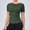01 Army Green, variant on Women's Beige Short Sleeve T Shirt With Minimalist Design For Casual Office Wear Weekend Errands And Everyday Comfort