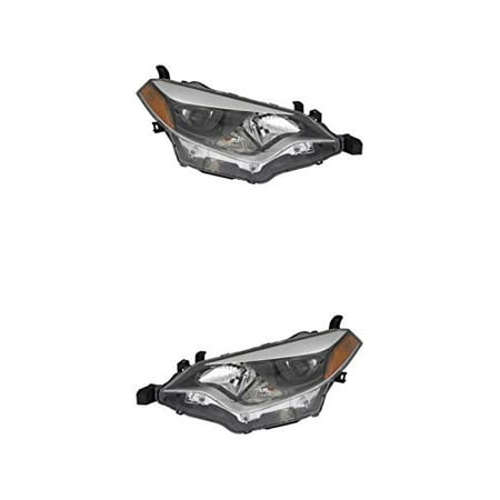 - Headlight Depo - 14-16 Toyota Corolla Head Lamp Assembly - Left Driver + Right Passenger, Set Pair Both CAPA Certified