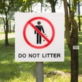 thumbnail image 3 of WASHWEPE Warning Signs No Litter Sign Beige Acrylic Modern Design 1Pack, 3 of 8