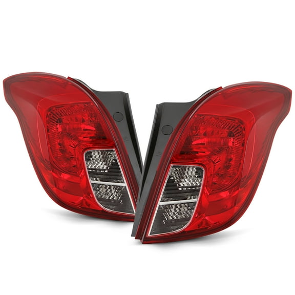 AKKON - Fits 2013 2014 2015 2016 Buick Encore Chrome Red Tail Lamps Brake Lights Driver Left Passenger Right Pair Replacement