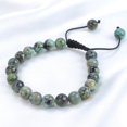 thumbnail image 3 of Natural Healing Power Gemstone Crystal Beads Unisex Adjustable Macrame Bracelets 8mm,African Turquoise, 3 of 4