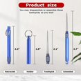thumbnail image 2 of 5 Pieces Portable Titanium Toothpicks Metal Pocket Toothpick With Protective Holder Stainless Steel Toothpick Reusable Toothpicks With Key Ring Pocket, 2 of 5