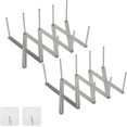 thumbnail image 1 of Support de Couvercle en Acier Inoxydable 2 Pcs, Support de Couvercle Réglable, Support de Couvercle Multifonctionnel, Support de Plaque Réglable, avec 2 Crochets Adhésifs, 1 of 5
