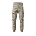 thumbnail image 6 of Axiiglly Cargo Pants for Men, Elastic Button Down Waisted Straight Slim Fit Work Pants with Multi Pockets, Casual Lightweight Workout Hiking Joggers Trousers S-2XL, 6 of 7