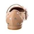 thumbnail image 3 of Stuart Weitzman Claris Stud Leather Ballet Flt, 9.5, Brown, 3 of 5