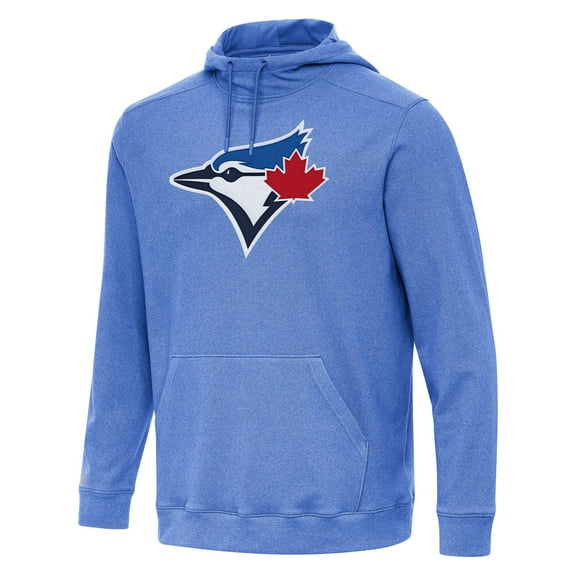 Men's Antigua Heather Royal Toronto Blue Jays Cloud Pullover Hoodie