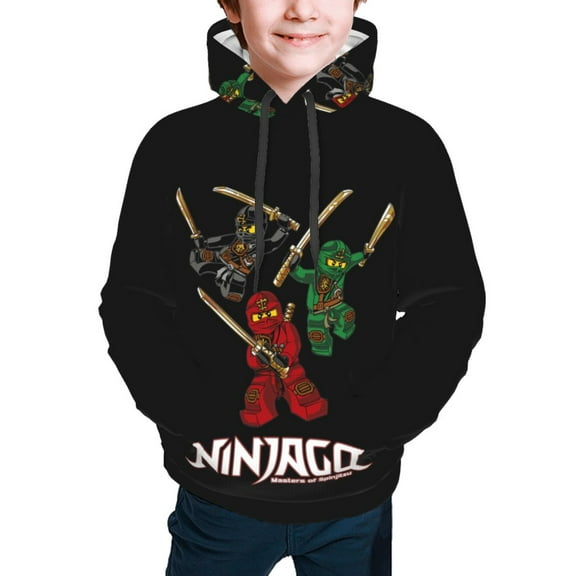Ninjago Hoodies Pullover For Boys Girls 3d Printed Hooded Sweatshirt Long Sleeves Small