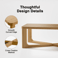 thumbnail image 5 of 50"x26"x18" Modern Rectangle Wood Coffee Table for Livingroom,Wood Color, 5 of 7
