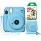 thumbnail image 1 of Cámara Fujifilm Instax Mini 11 azul cielo con funda y película, 1 of 3