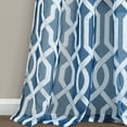 thumbnail image 4 of Lush Decor Edward Trellis Metal Grommets Window Panel, 84" x 52", Navy, Pair, 4 of 11