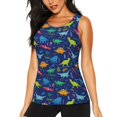 thumbnail image 2 of Picia Dinosaurs Adventure Pattern Women's Workout Tank Top,Breathable Activewear,Slim Fit Athletic Top,Versatile Workout Moisture-wicking top-XX-Large, 2 of 9