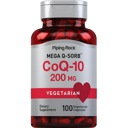 CoQ10 200 mg | 100 Capsules | Mega Q Sorb | For Men and Women  | by Piping Rock