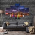 thumbnail image 3 of TISHIRON 5PCS Framed City Theme Canvas Wall Art Set,60"x32" Ontario Night Cityscape Wall Canvas Art Decor, 3 of 7