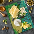 thumbnail image 5 of Spring Cutting Board, Greeny Spring Lanscape with Mushrooms Dragonfly Strawberry Fruit Trees of Apple, Decorative Tempered Glass Cutting and Serving Board, Large Size, Multicolor, by Ambesonne, 5 of 5