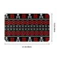 Bathroom Rugs Mat Vintage Maple Leaf with Skull Pattern NonSlip