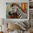 thumbnail image 2 of Designart "Collage of Vintage Zebras I" Animals Zebra Metal Wall Art, 2 of 5