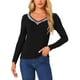 thumbnail image 1 of Blusa Casual de Lentejuelas INSPIRE CHIC de Manga Larga con Cuello en V Básica para Mujer Talla XL Negra, 1 of 6