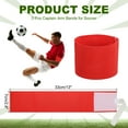 thumbnail image 2 of Soccer Captain Armband, 3 Pcs Captain Arm Bands for Soccer Elastic Captain Arm Band Sports Armbands Red, 2 of 7