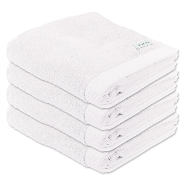 TOM TAILOR Toalla, paquete de 4 - Color Bath Towel, rizo, algodón Blanco 50x100cm