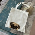 thumbnail image 6 of WIRESTER 14.17 x 12.2 inches Cotton Tote Bag Reusable Grocery Shopping Cloth Bags - Animal Pug Puppy Dog, 6 of 6