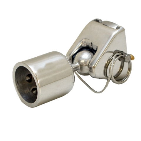 Southco M7-40-9114667 Polished Stainless Steel 1 Inch Tube Boat Rail / Top Hardware w/ Base (Single)