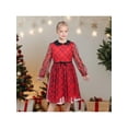 thumbnail image 4 of Sunny Fashion Girls Dress Plaid Tartan Collar Bow Belt Casual Festive Christmas Party Winter 6 Years, 4 of 6