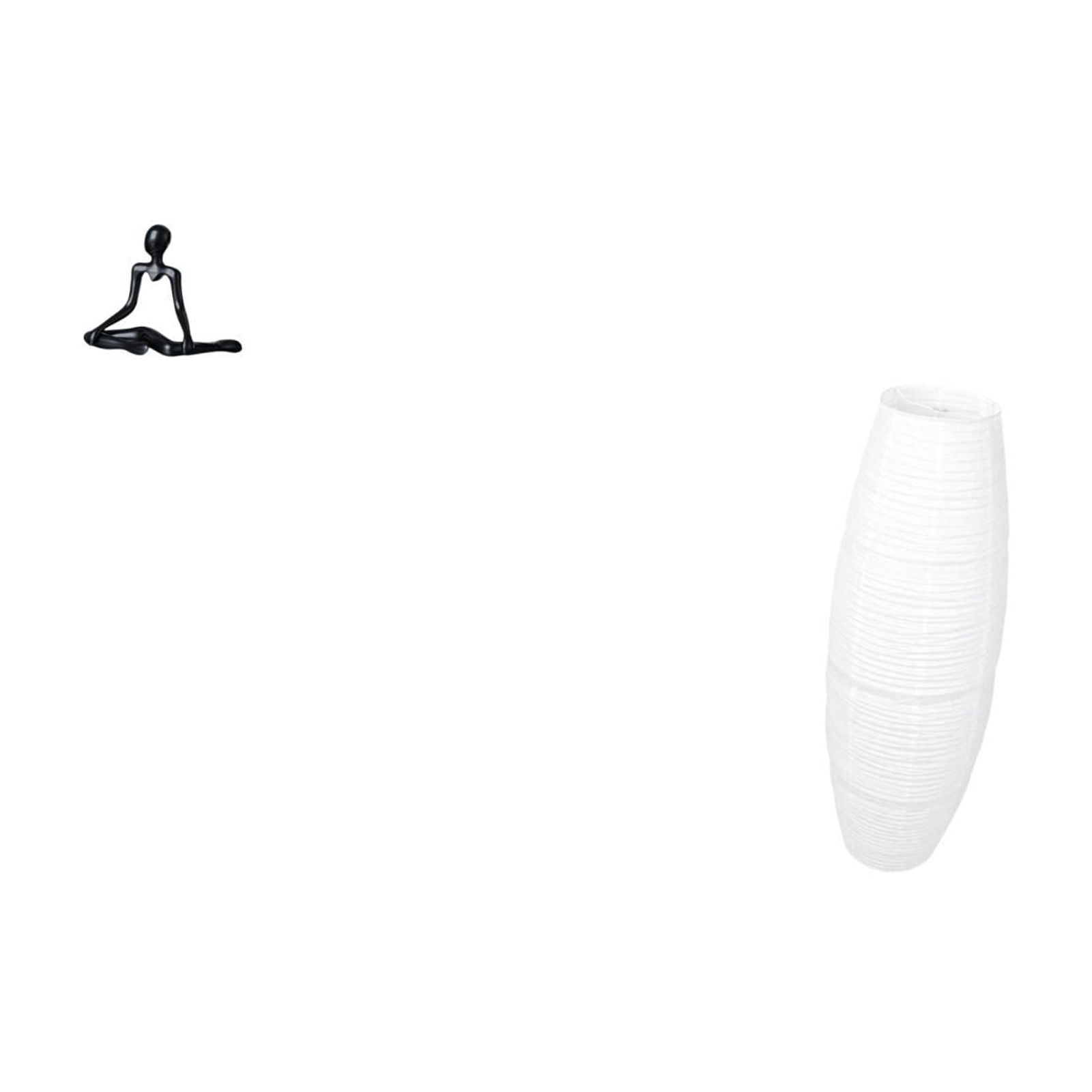 Thinker Sculpture Figurine Floor Lamp Paper Shade Modern Decor for Office Living Room Bedroom Entrance