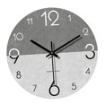 thumbnail image 3 of Reloj de pared artístico, reloj decorativo minimalista de madera de 12 pulgadas, adorno para Gris oscuro claro, 3 of 9