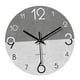thumbnail image 3 of Reloj de pared, reloj decorativo, madera minimalista, 30 cm, adorno único de arte de pared Gris oscuro claro, 3 of 9