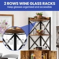thumbnail image 5 of ModFusion 5-Tier Corner Bar Cabinet with Glass and Wine Holder, Rustic Brown, 5 of 10