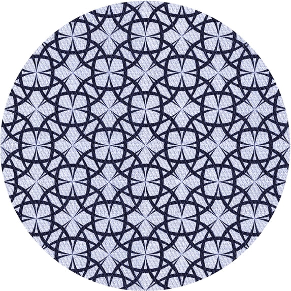 Ahgly Company Indoor Square Patterned Heavenly Blue Area Rugs, 3' Square