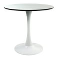 thumbnail image 1 of Inspirer Studio Table à Manger Ronde Style Tulipe Moderne Mi-Siècle, Fini Style Marbre Blanc (Diamètre 35,5 Pouces), 1 of 7